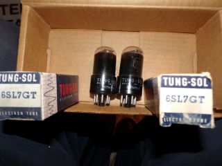 2 In The Box Tungsol Round Plate 6sl7gt / 6sl7 Tubes 186