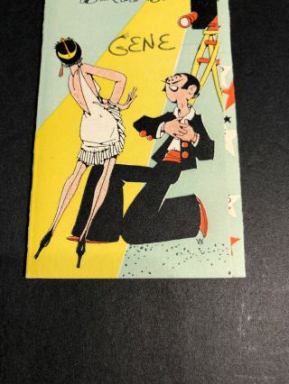 Bridge Tally C1930s Pretty Flapper Girl Hollywood Card Go With Art Deco 2