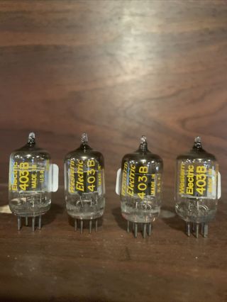 Strong Perfect Matched Quad (4) Western Electric 403b Audio Tubes Tv7