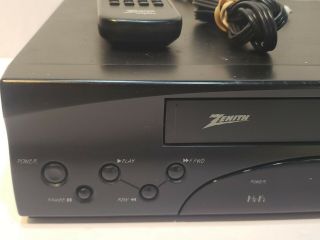 Zenith VR4227HF 4 Head HiFi VCR Plus with Remote and A/V Cables 2
