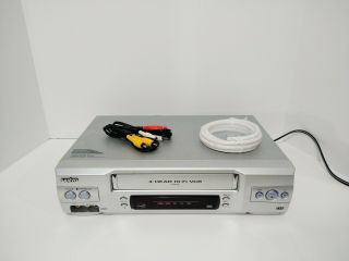 Sanyo Vwm - 800 4 Head Hi - Fi Stereo Vhs Vcr Player Video Cassette Recorder Bundle