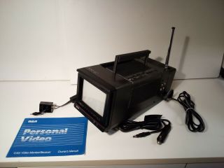 Vintage Rca Pvm050 Portable 5” Color Tv Ac/dc Classic 1986 Japan