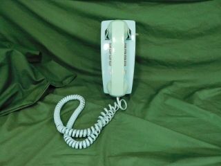 Vintage Light Blue Wall Telephone Push Button Western Electric Vintage Telephone