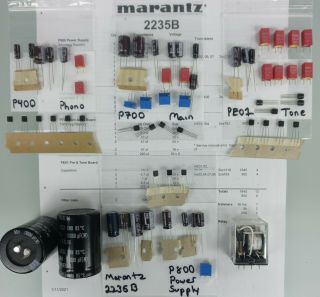 Marantz 2235b Deluxe Kit - Wima,  Nichicon,  On - Semi Relay Restoration Recap Upgrade
