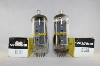 Nib Matched Pair 2 Sylvania 6lb6 Power Sweep Tubes Test Very Strong 154,  Nos