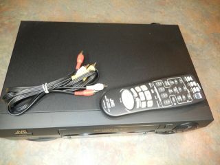 JVC HR - VP680U VCR VHS Player Recorder 4 Head HQ Hi - Fi JVC REMOTE A/V Cables 2