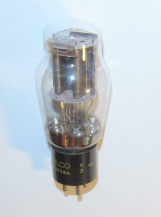 Sylvania Made 2a3 Black Plate Amplifier Tube.  Wwii Production.  Tv - 7 Tests Strong.