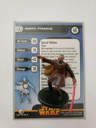 Darth Tyranus - 29 Star Wars Miniatures » Revenge Of The Sith