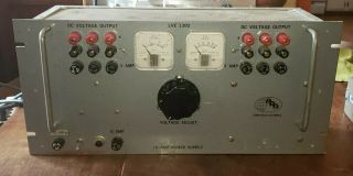 1950s - 60s Vintage Lehigh Valley Electronics Lve 1302 15 Amp Dc Power Supply Rack