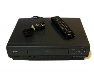Rca Vr501a Vhs 4 Head Vcr Player Recorder With Audio Cables & Remote -