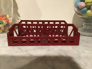 Vintage Lionel Toy Train Bridge Deep Red Single Span