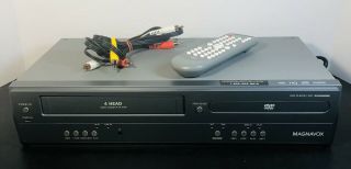 Magnavox Dvd Vcr Vhs Combo Player Dv200mw8 W/ Remote.