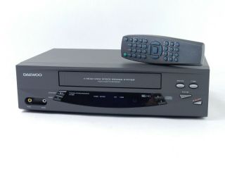 Daewoo Dv - T5dn Vcr 4 Head Vhs Player Hq W/remote - Fully Functional