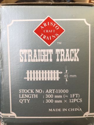 Aristo Craft Trains Box Of Straight Track 12pcs.  Dirty,  But Good Shape. 3