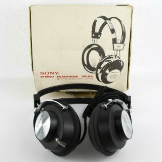 Vintage Sony Dr - 5a Stereo Headphones Adjustable Made In Japan