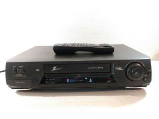 Zenith 4 Head Vcr Hi - Fi Stereo Vhs Player Vcr Plus,  With Remote