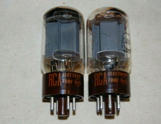Strong Matched Vintage 1963 Rca / Tung Sol 5881 / 6l6wgb Tubes