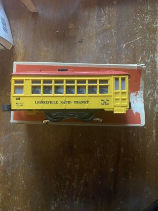 Lionel Lionelville Rapid Transit Trolley 60 1955 - 58