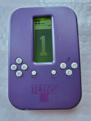 Radica Tetris Lighted Handheld Game.  Retro 2008 Mattel.  Great Cool Purple