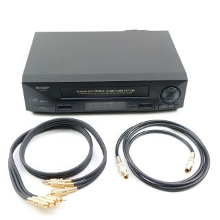 Sharp Vc - H810u 4 Head Hi - Fi Vcr Vhs Player Video Cassette Recorder W/ Tv Cables