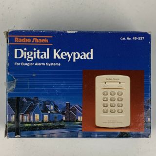 Vintage Radio Shack 49 - 537 Safe House Digital Keypad For Burglar Alarm Systems