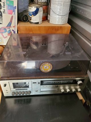 Vintage Montgomery Ward Airline Gen - 6318a Am/fm Stereo With 8 Track/tape Player