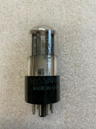 1950 Sylvania 6sn7gt " Bad Boy " 3 - Hole Plate Low Noise Preamp Tube Test Nos