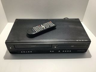 Magnavox Dv220mw9 A Dvd Vhs Combo Player 4 - Head Vcr Recorder W Remote & Av Cable