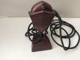 Webster Chicago Crystal Microphone For Webster Wire Recorder With Stand 3