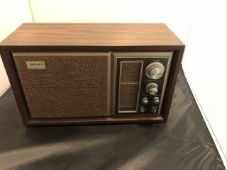 Vintage Sony Icf - 9550w High Fidelity Sound Am/fm Table Radio -