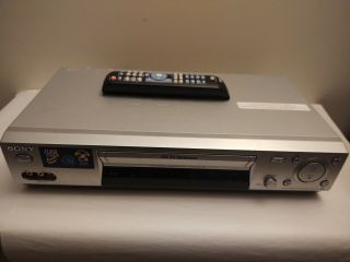 Sony Vcr Plus,  Vhs Player Recorder Hi - Fi 4 Head Slv - N88 With Remote