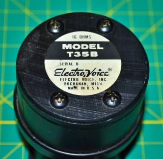 1 Vintage Electro Voice EV T35B 16 Ohms Tweeter Speaker 2