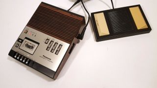 Panasonic Microcassette Transcriber Recorder Rr - 900 Vintage 1985 W/ Foot Pedal