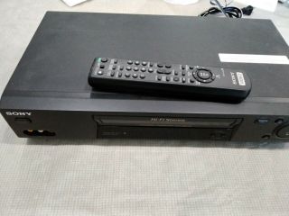 Sony Slv - N77 Vhs Vcr Hi Fi Stereo 4 Head Video Cassette Recorder With Remote