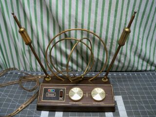 Vintage Sears Signal Control Mid Century Antenna Rabbit Ears Usa Mcm Space Age