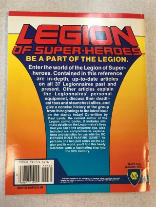 DC Heroes Role Playing Reference: Legion Of Superheroes Vol.  1 (1986) 2