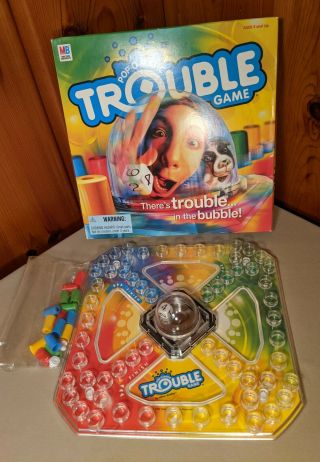 2002 Milton Bradley Pop - O - Matic Trouble Game Ages 5 & Up 2 To 4 Players Toys