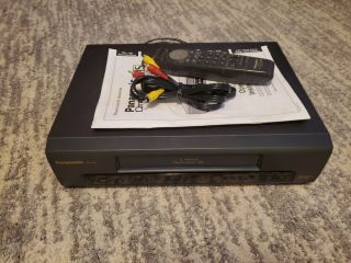 Panasonic Pv - 7401 - 4 Head Omnivision Vcr Vhs Player With Remote/cables??