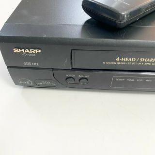 SHARP VC - A400U VHS VCR Player/Recorder w/ Cords With Remote and 2