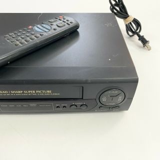 SHARP VC - A400U VHS VCR Player/Recorder w/ Cords With Remote and 3