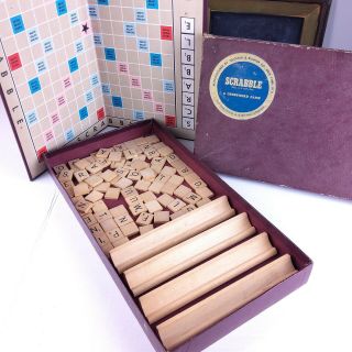 Vintage 1953 Selchow & Righter Scrabble Game Incomplete