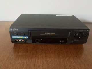 Sony Slv - N51 Vcr Video Cassette Player Recorder Hifi,  A/v Cable No Remote