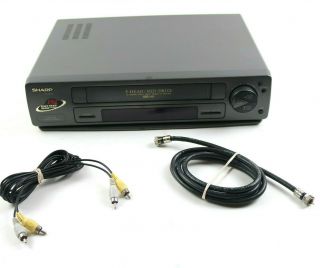 Sharp Vc - A542u 4 Head Hi - Fi Vcr Vhs Player Video Cassette Recorder With Tv Cable