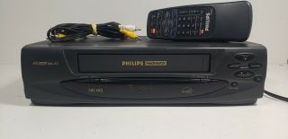 Philips/magnavox 4 Head Hifi Vcr Player Vra611 W/ Remote & Cables