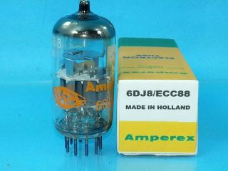 Amperex 6dj8 Ecc88 Vacuum Tube Holland Orange Globe Single Holy Grail Tone Treat