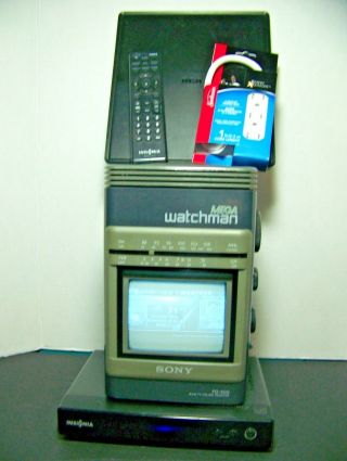 Sony Mega Watchman Portable TV/AM FM Radio - Model FD510,  CABLE READY HD BOX 2