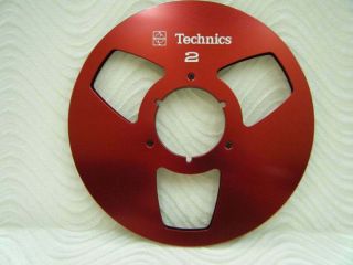 Red Technics Nab Aluminum Take - Up 10.  5 " Metal Reel For 1/4 " Tape Made In Usa