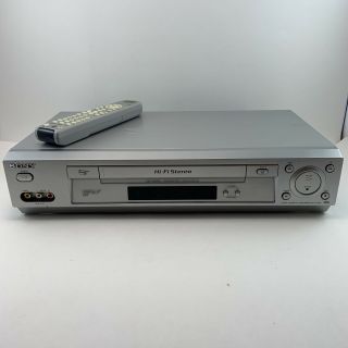 Sony Slv - N700 Hifi 4 Head Stereo Video Cassette Recorder Vhs Player And Remote