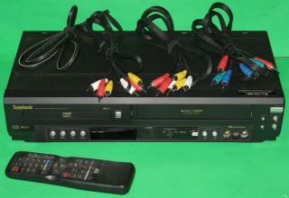 Symphonic Video Cassette Recorder Vcr & Dvd Cd Player Sd7s3,  Cables & Remote