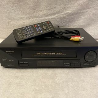 Sharp Vc - A410u Vcr 4 - Head Vhs Hq W/ Remote & Rca Cables Cleaned &